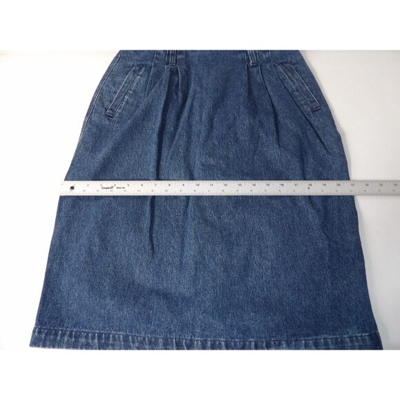 Dockers Denim Skirt Medium Large READ Knee Length Womens High Waisted Pencil V - Picture 15 of 16